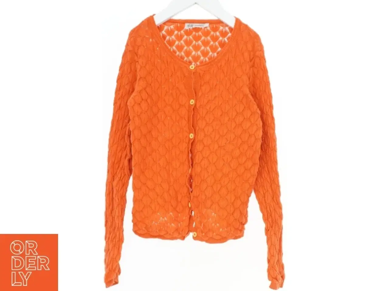 Billede 1 - Orange cardigan med mønster fra H&M (str. 128)