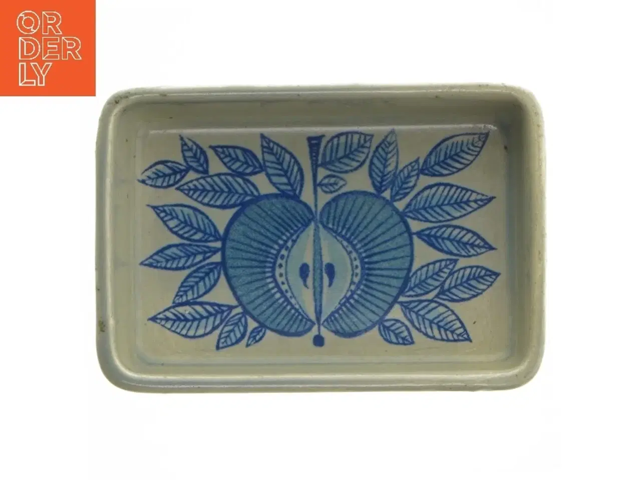 Billede 1 - Keramik fade med blå mønster fra West-Germany (str. 14x9,5 cm)