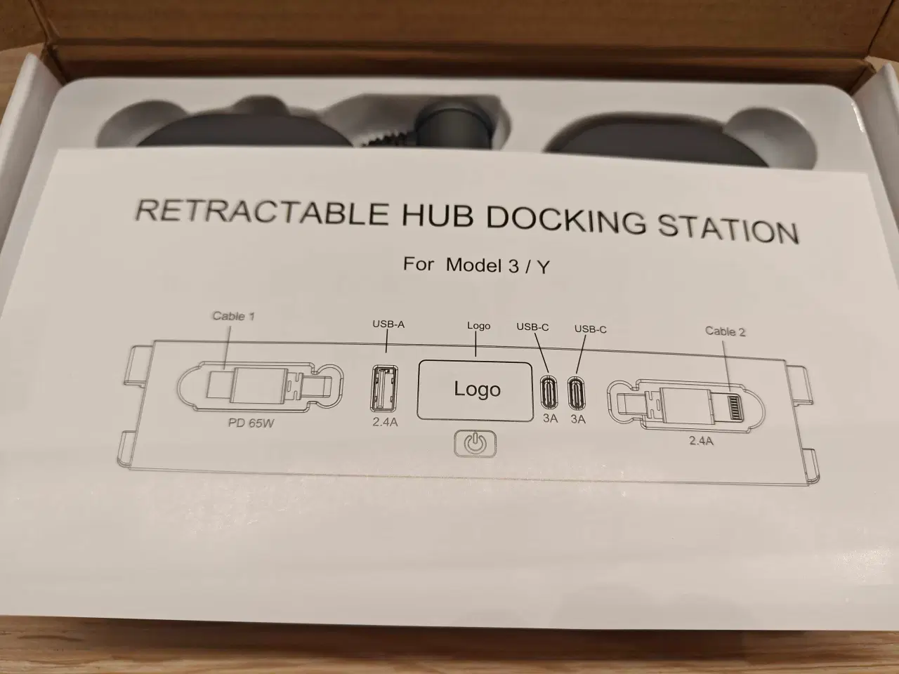 Billede 2 - Tesla 3 eller Y: 5 stik USB lader til konsol