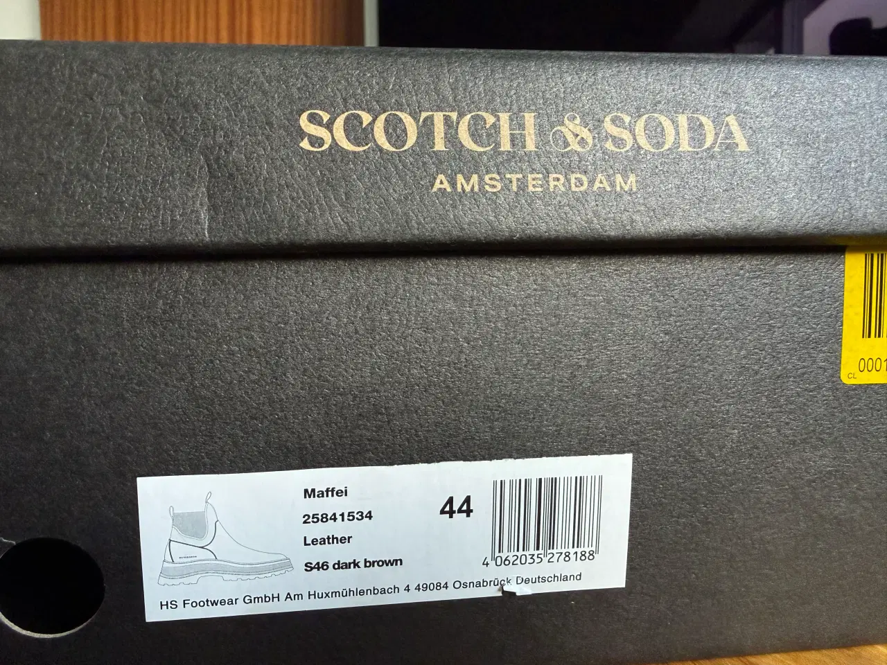 Billede 3 - Chelsea herre sko/ støvler i brun læder, str. 44