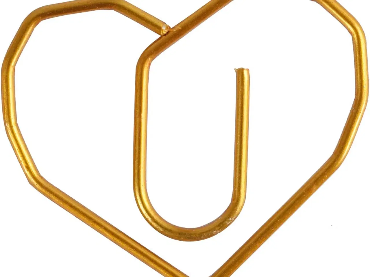 Billede 1 - Hjerteformede Klips i Guld - 6 stk. 30x20 mm