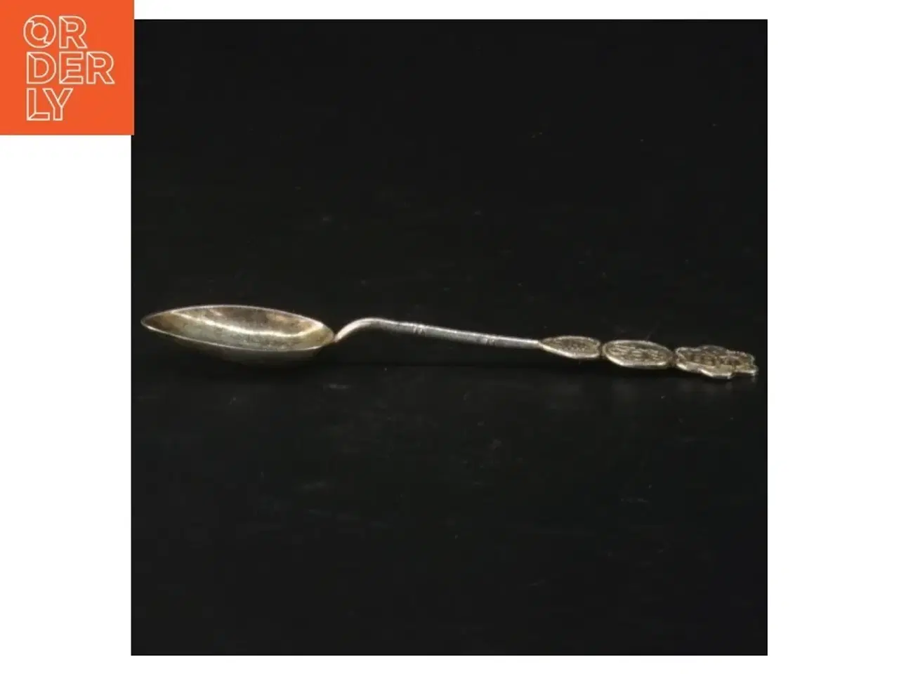 Billede 4 - Antik sølv teske med detaljeret skaft (str. Længde. 12 cm)