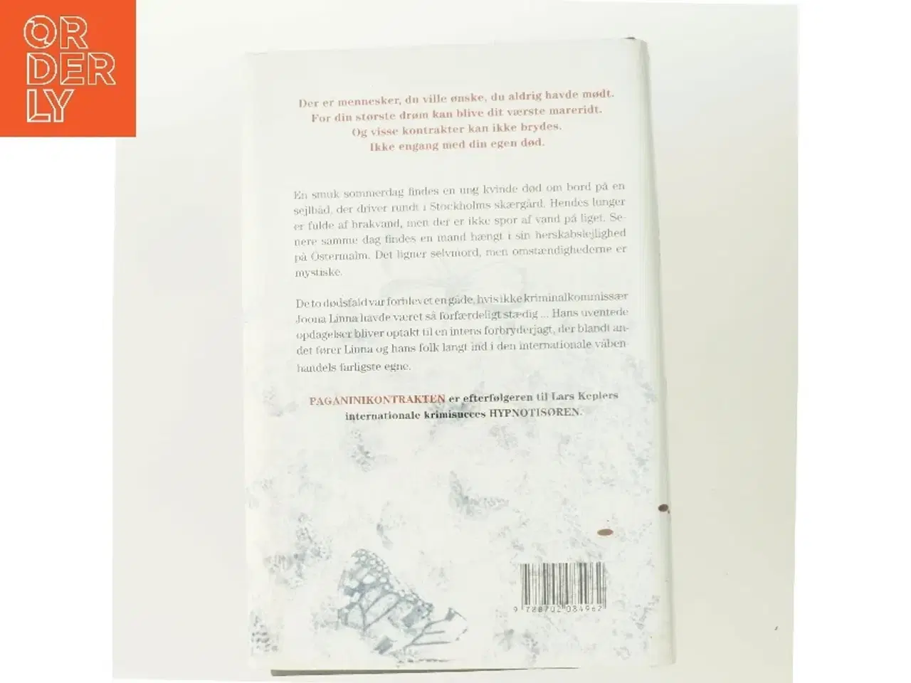 Billede 3 - Paganinikontrakten : Kriminalroman (Danish Language) af Lars Kepler (Bog)