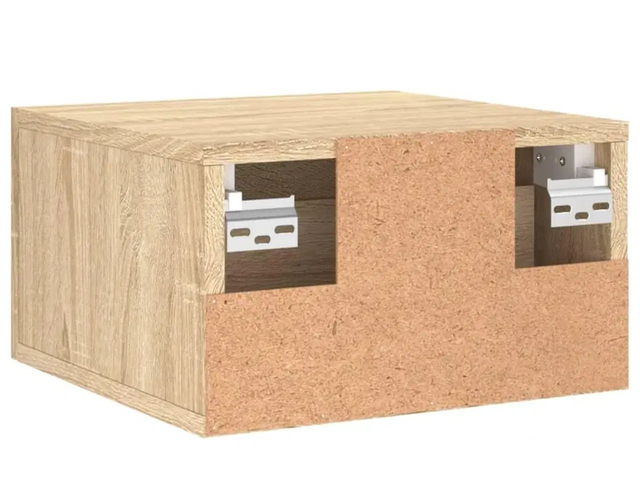 Billede 8 - Væghængt sengebord 35x35x20 cm sonoma-eg