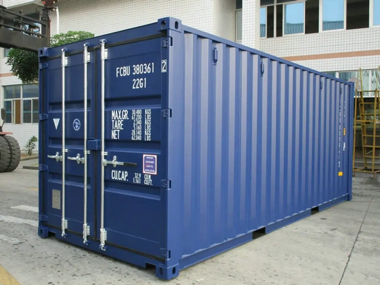 Billede 1 - ny 20 fods container blå