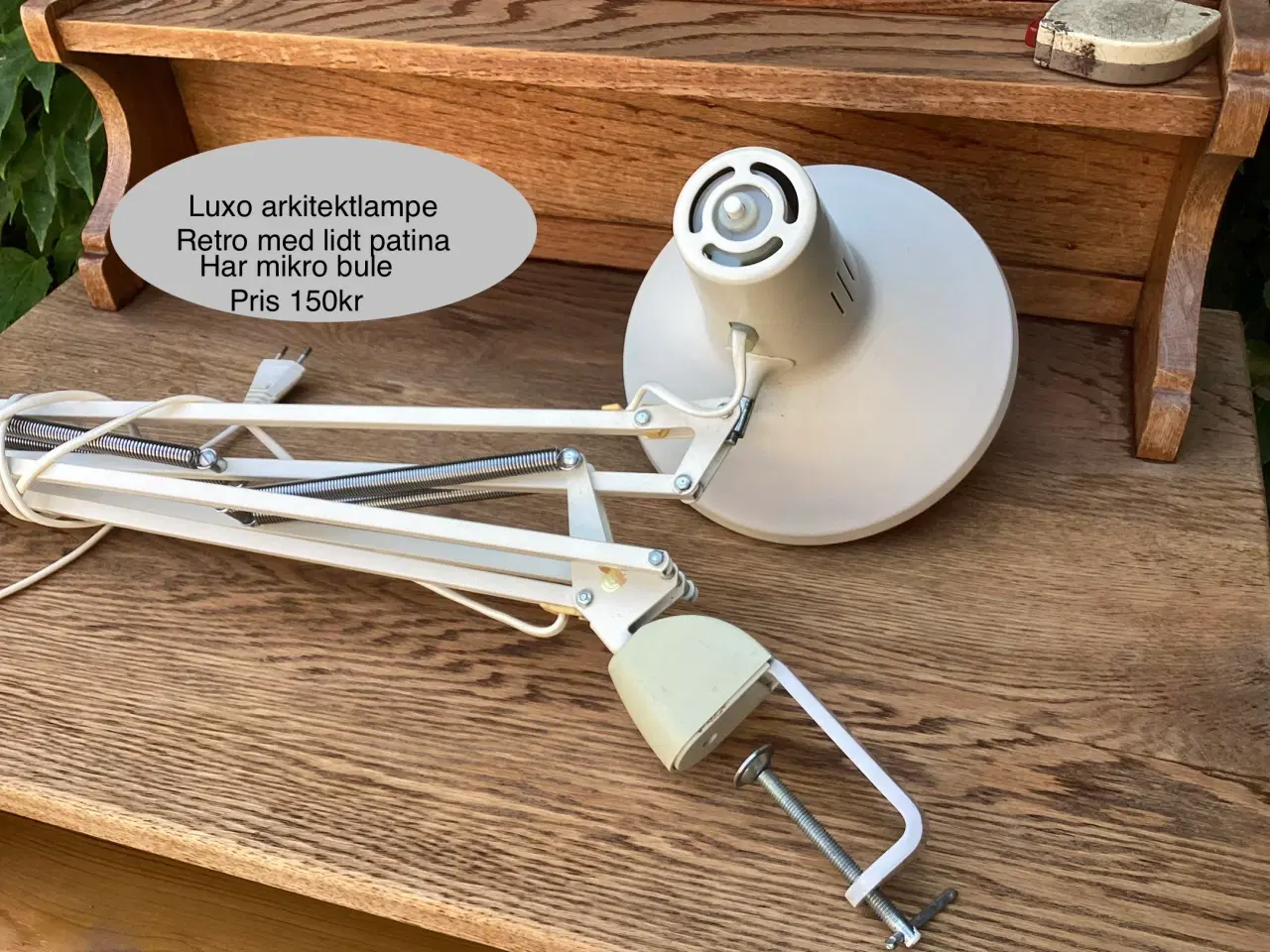 Billede 2 - LUXO arkitektlampe med bordskrue