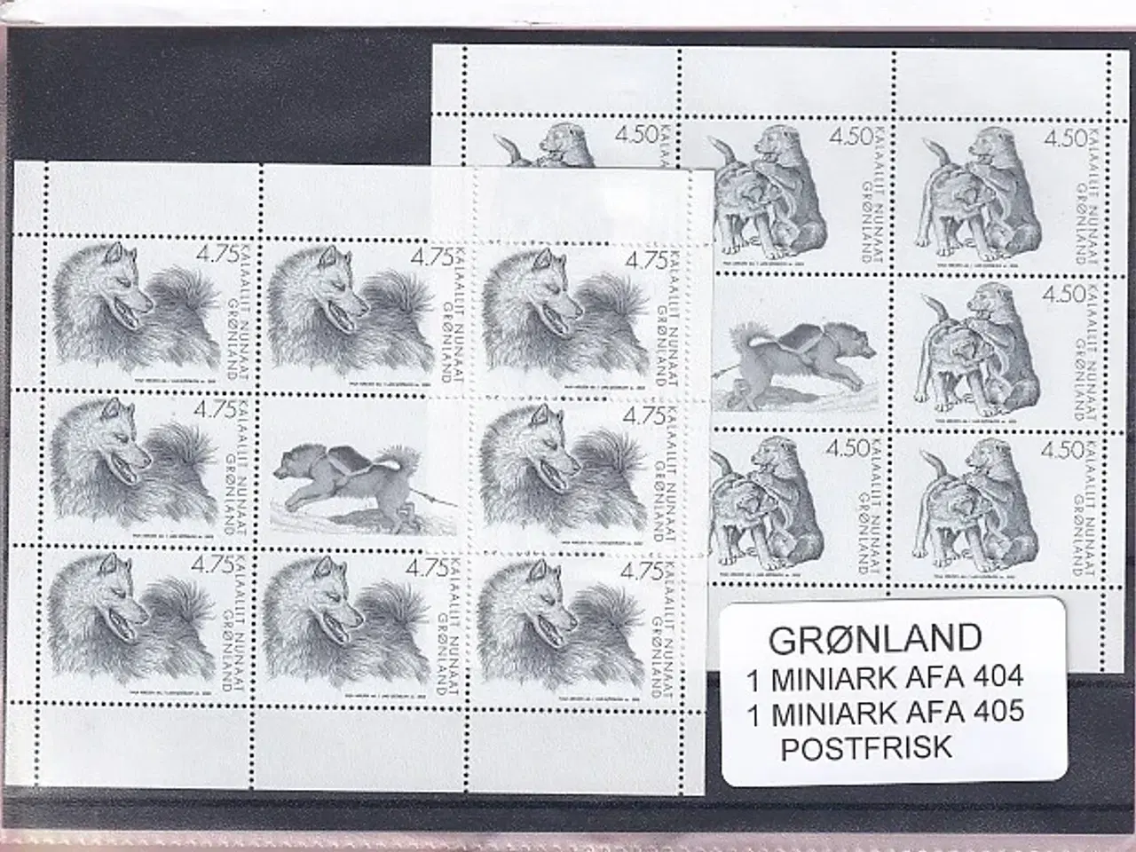 Billede 1 - Grønland - 2 Stk. Småark  AFA 404 + 405 - Postfrisk