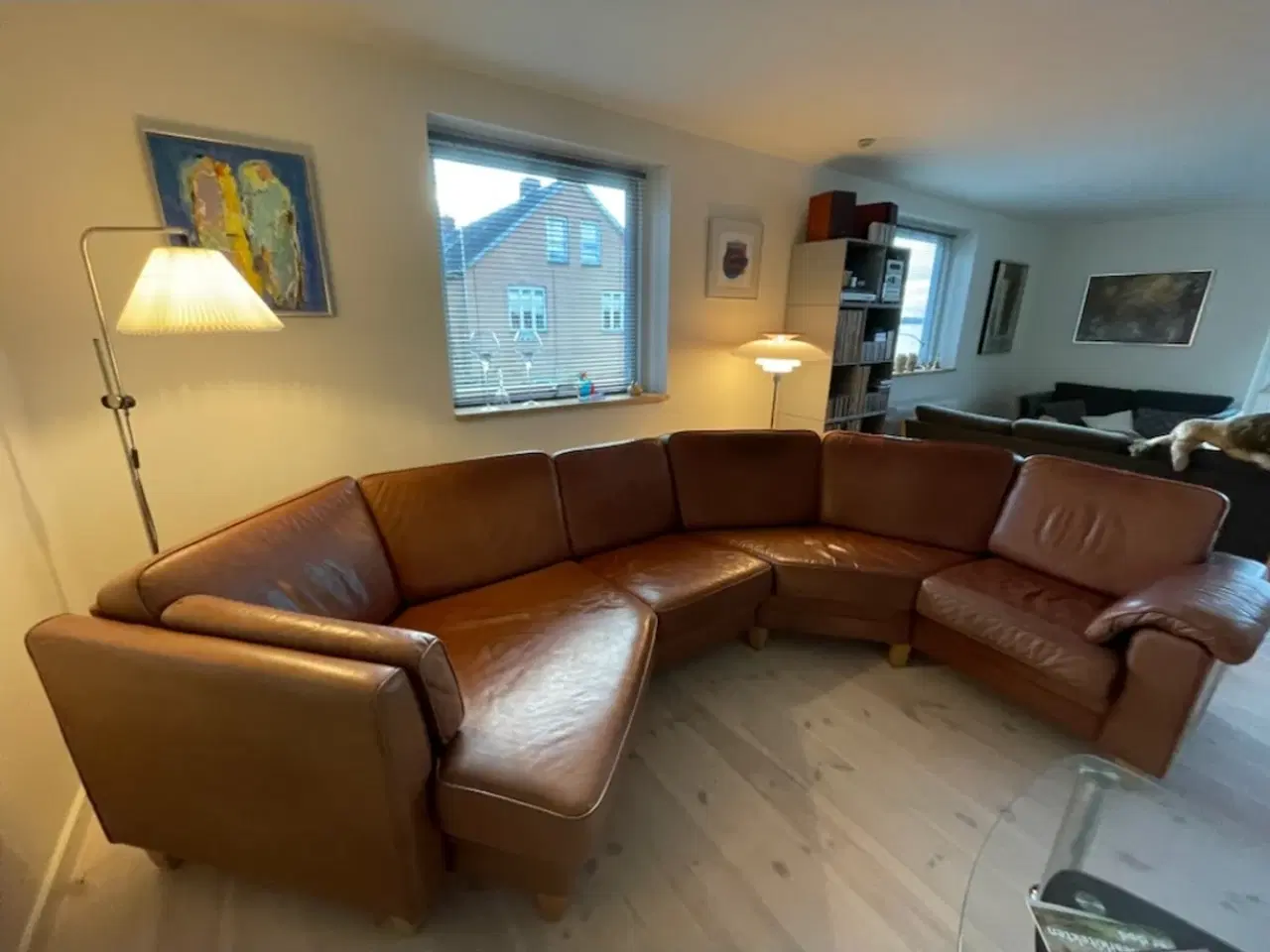 Billede 3 - Læder hjørnesofa