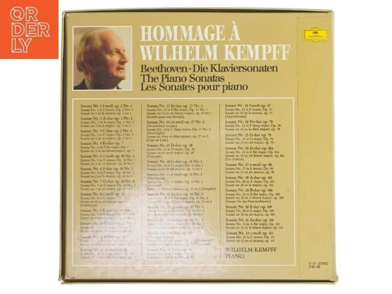 Billede 2 - Hommage &#224; Wilhelm Kempff LP-box med Beethovens Klaversonater