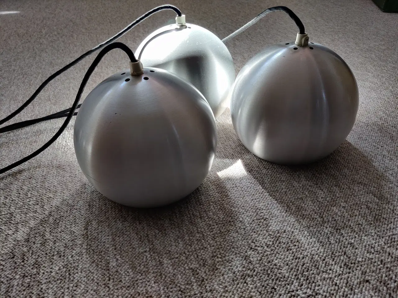 Billede 2 - Ball lamper 3 stk Ø18 Chrom