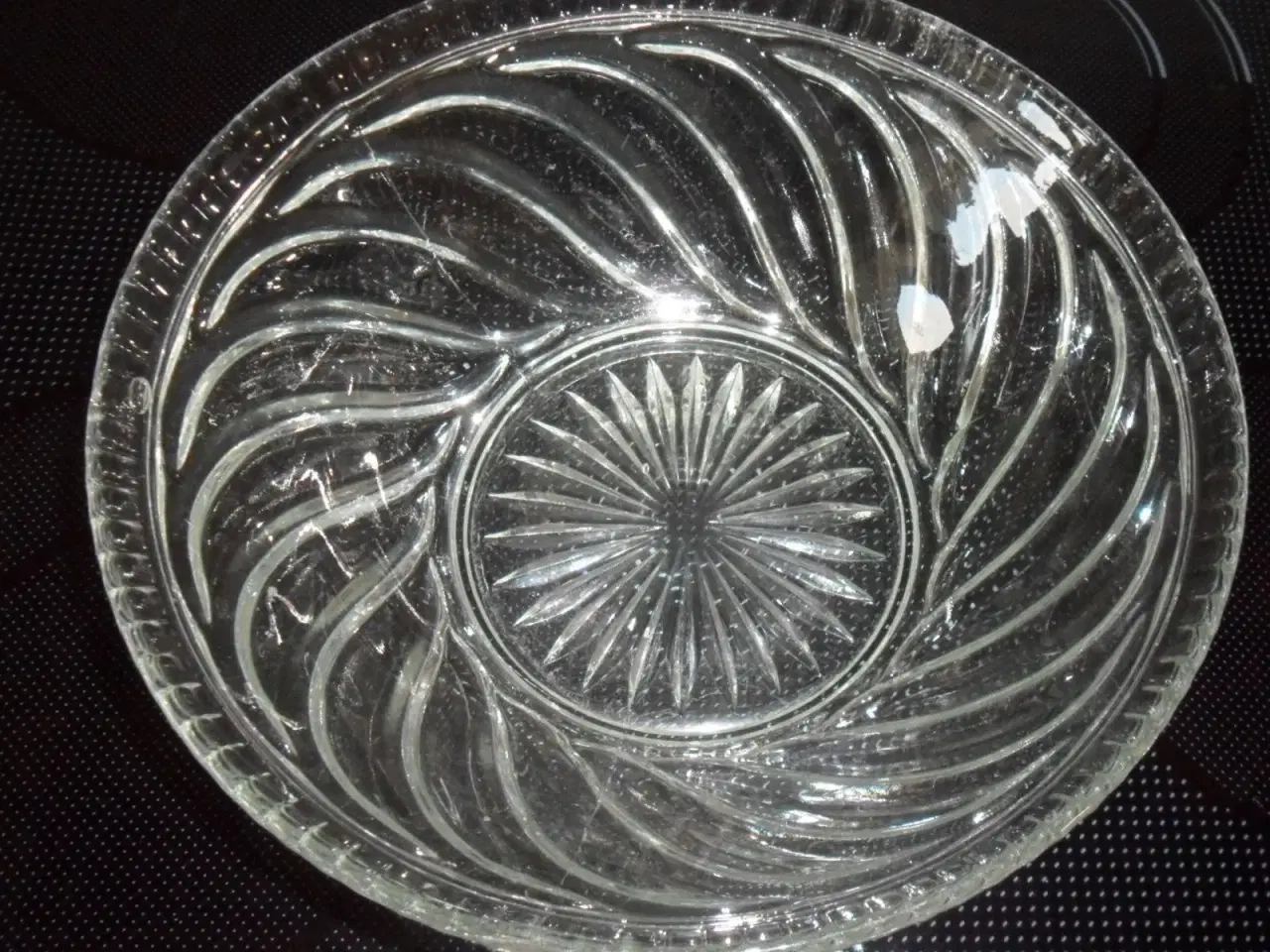Billede 1 - Gl. stor glasskål