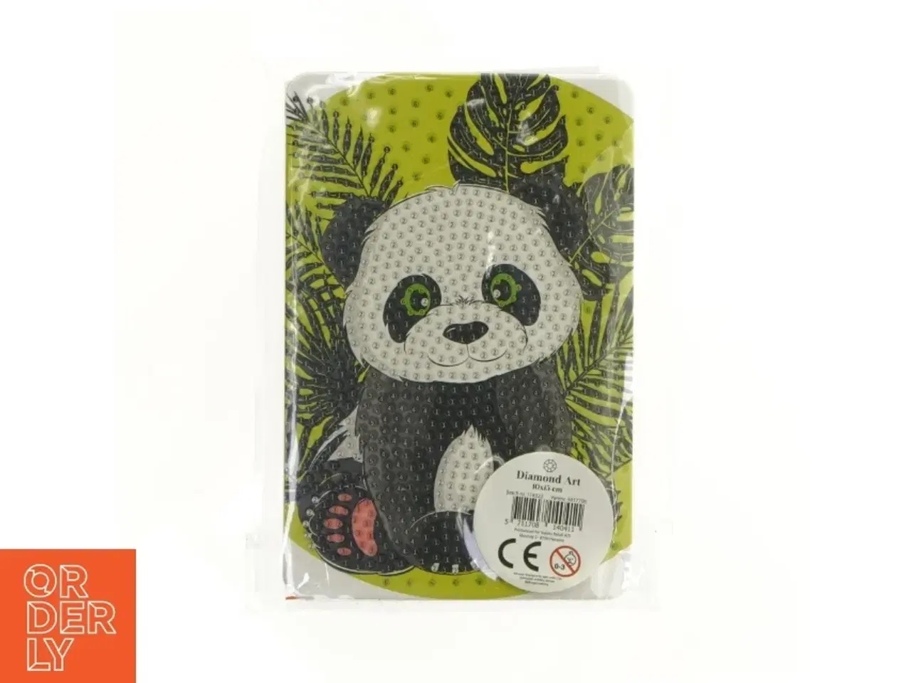 Billede 1 - Diamond painting med panda fra Diamond Art (str. 17 x 10 cm)