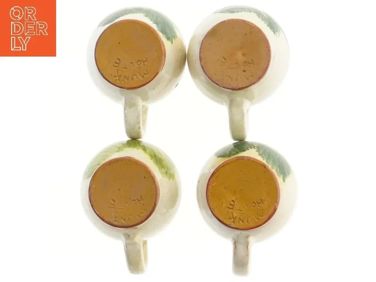 Billede 3 - Sæt af keramikkrus med gran motiv (str. 9x8 cm, 4 styk cm) fra Munk Holte