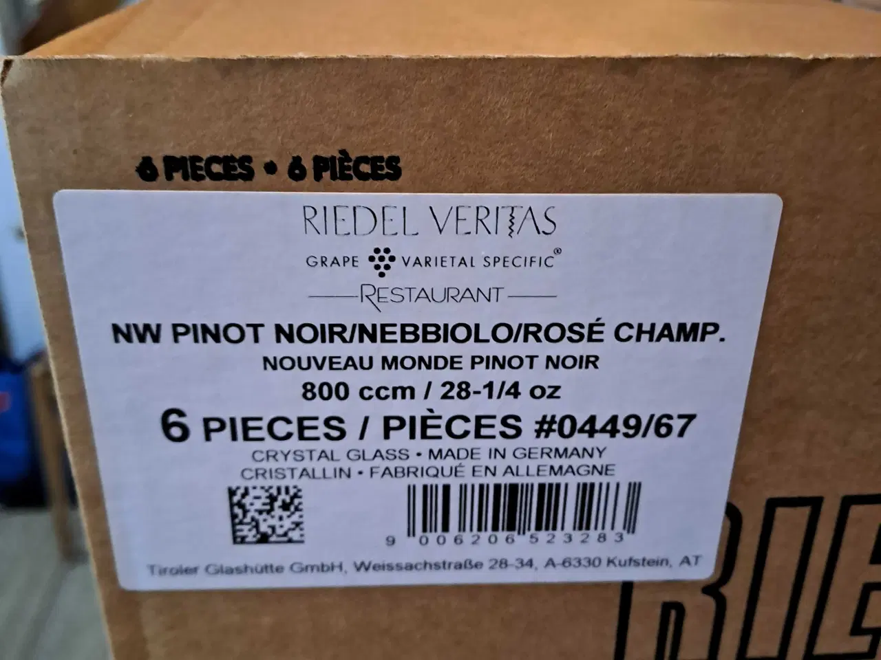 Billede 1 - RIEDEL GLAS 80 CL. 12 STK.