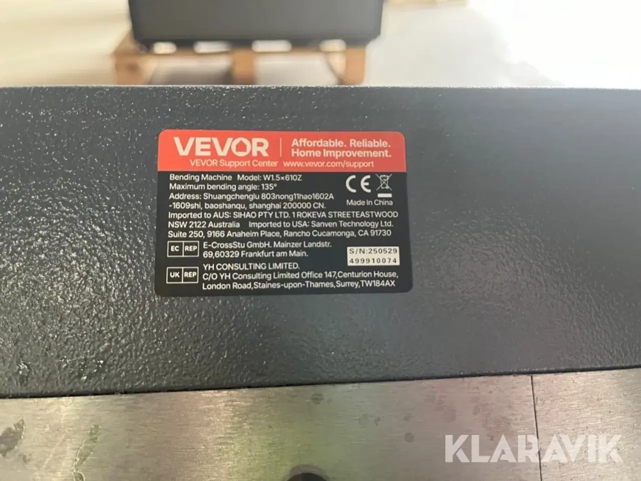 Billede 10 - Pladebukker Vevor W1.5x610Z