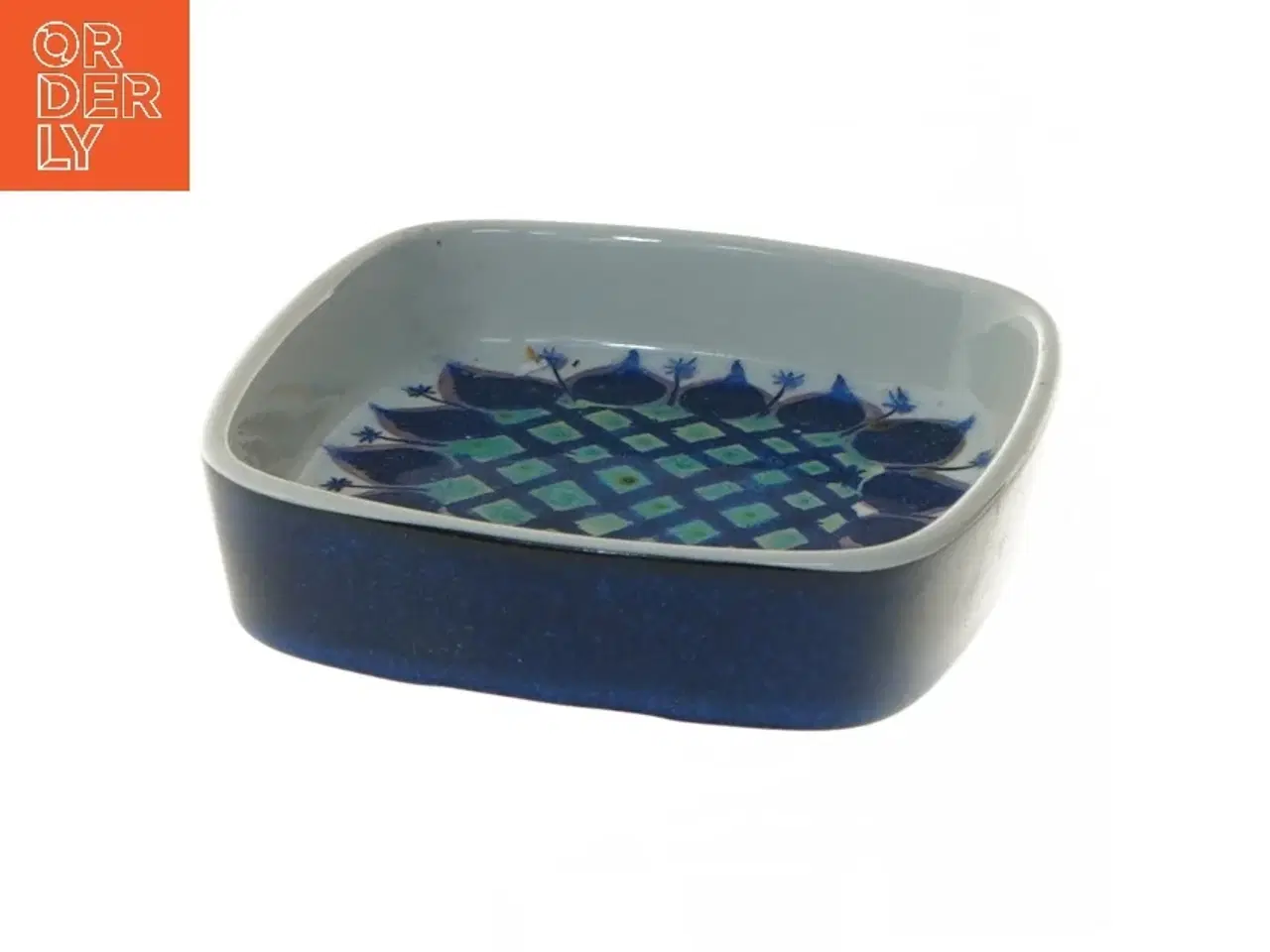 Billede 2 - Keramisk fad med mønster fra Royal Copenhagen (str. 11x11 cm)