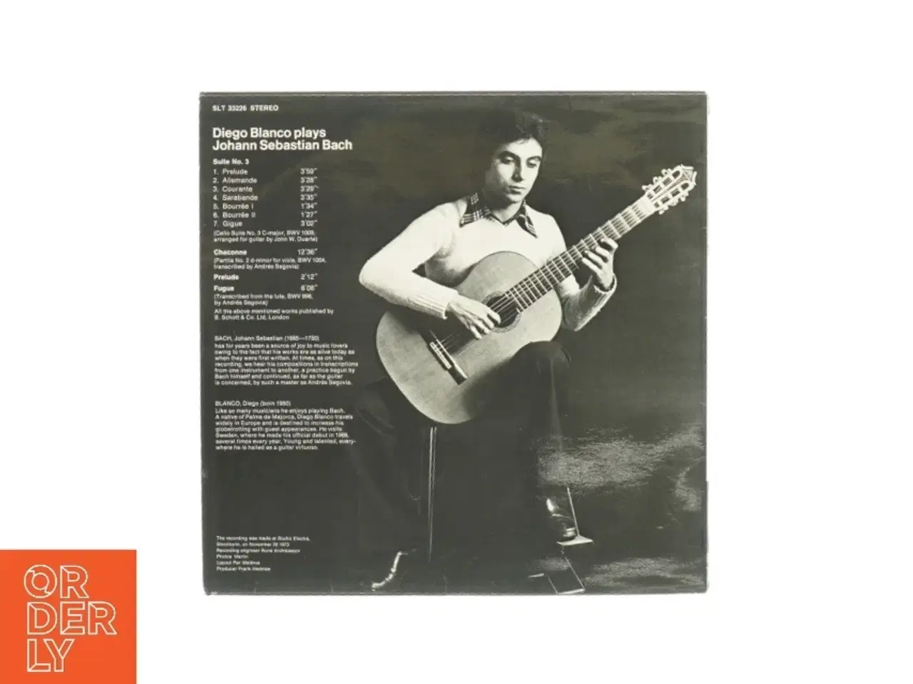 Billede 2 - Diego Blanco plays Bach Vinylplade