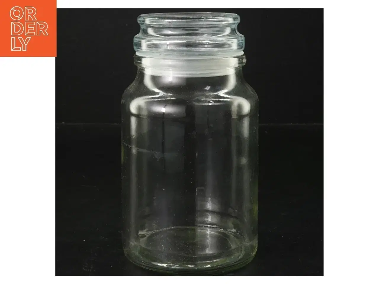 Billede 2 - Glaskrukke med låg (str. Ø 8 cm længde 17,5 cm)