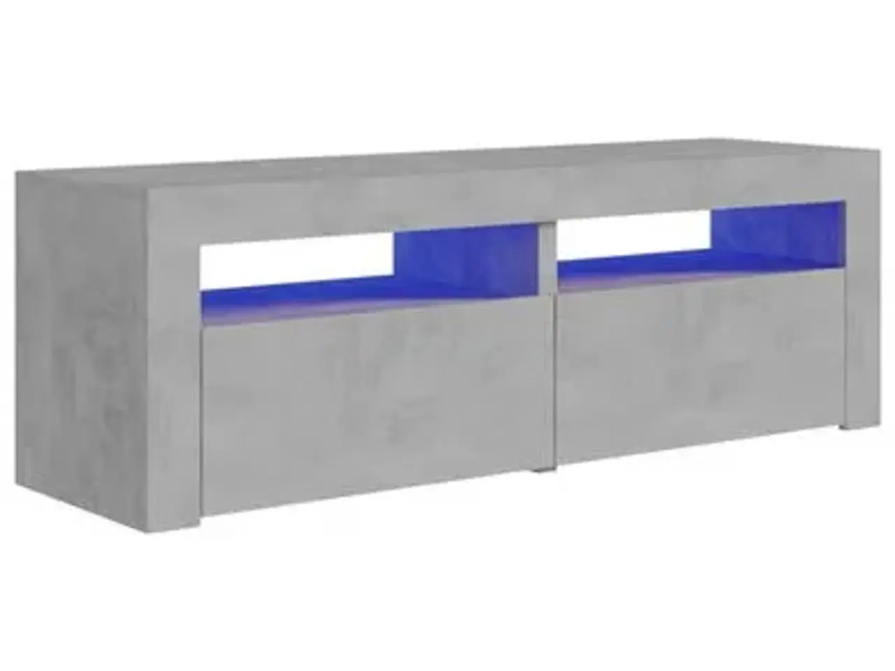 Billede 1 - vidaXL tv-bord med LED-lys 120x35x40 cm betongrå