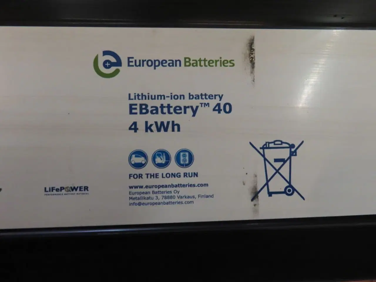 Billede 3 - Lithium ion batteri EUROPEAN BATTERIES