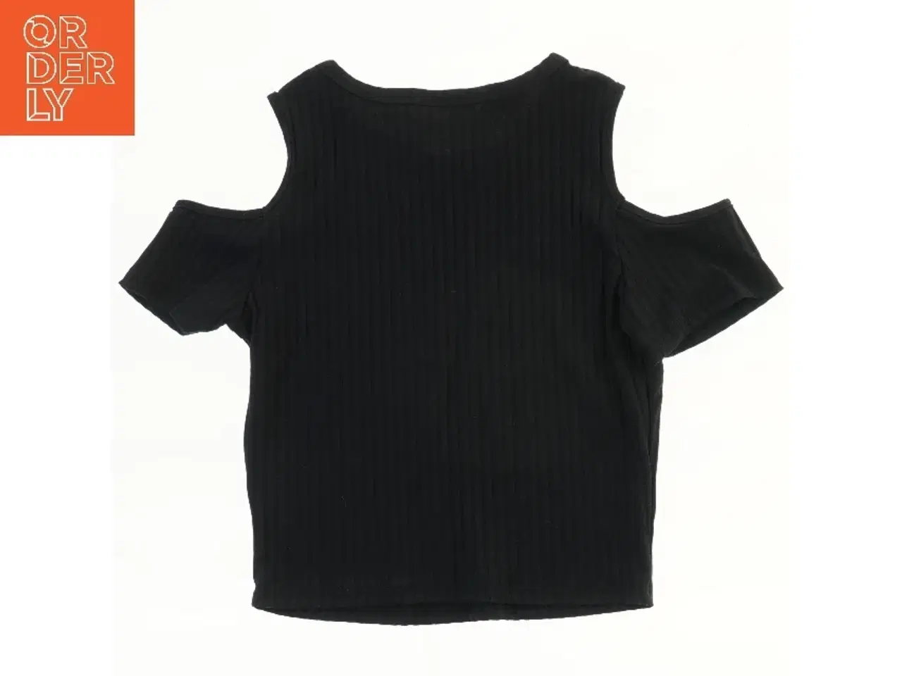 Billede 2 - Sort t-shirt med åbne skuldre fra SHEIN  (str. 176)