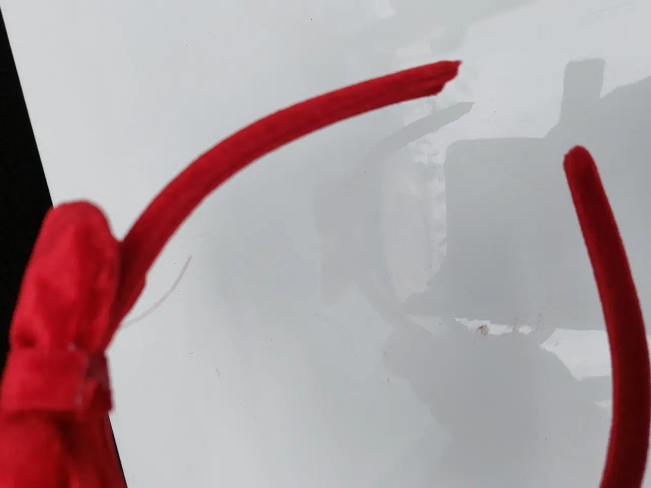 Billede 6 - hårbøjle i rød farve med sløjfe