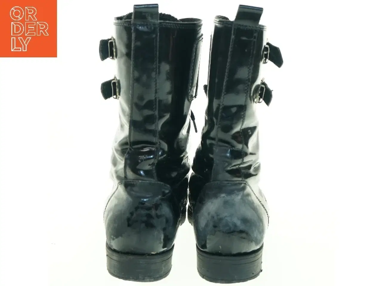 Billede 4 - Sorte snørestøvler med spænder (str. 39)