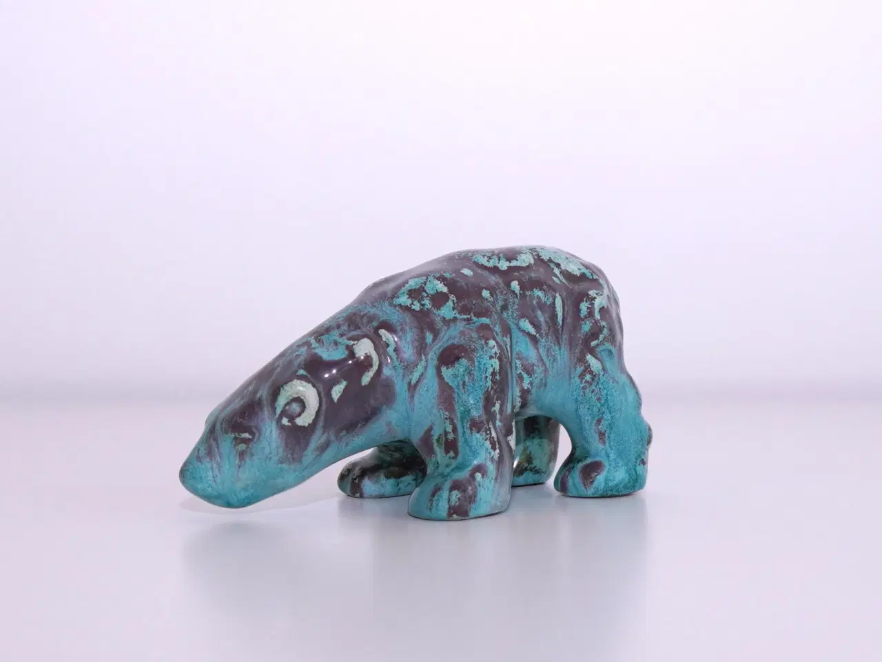 Billede 10 - Ældre isbjørn med smuk glasur fra Michael Andersen