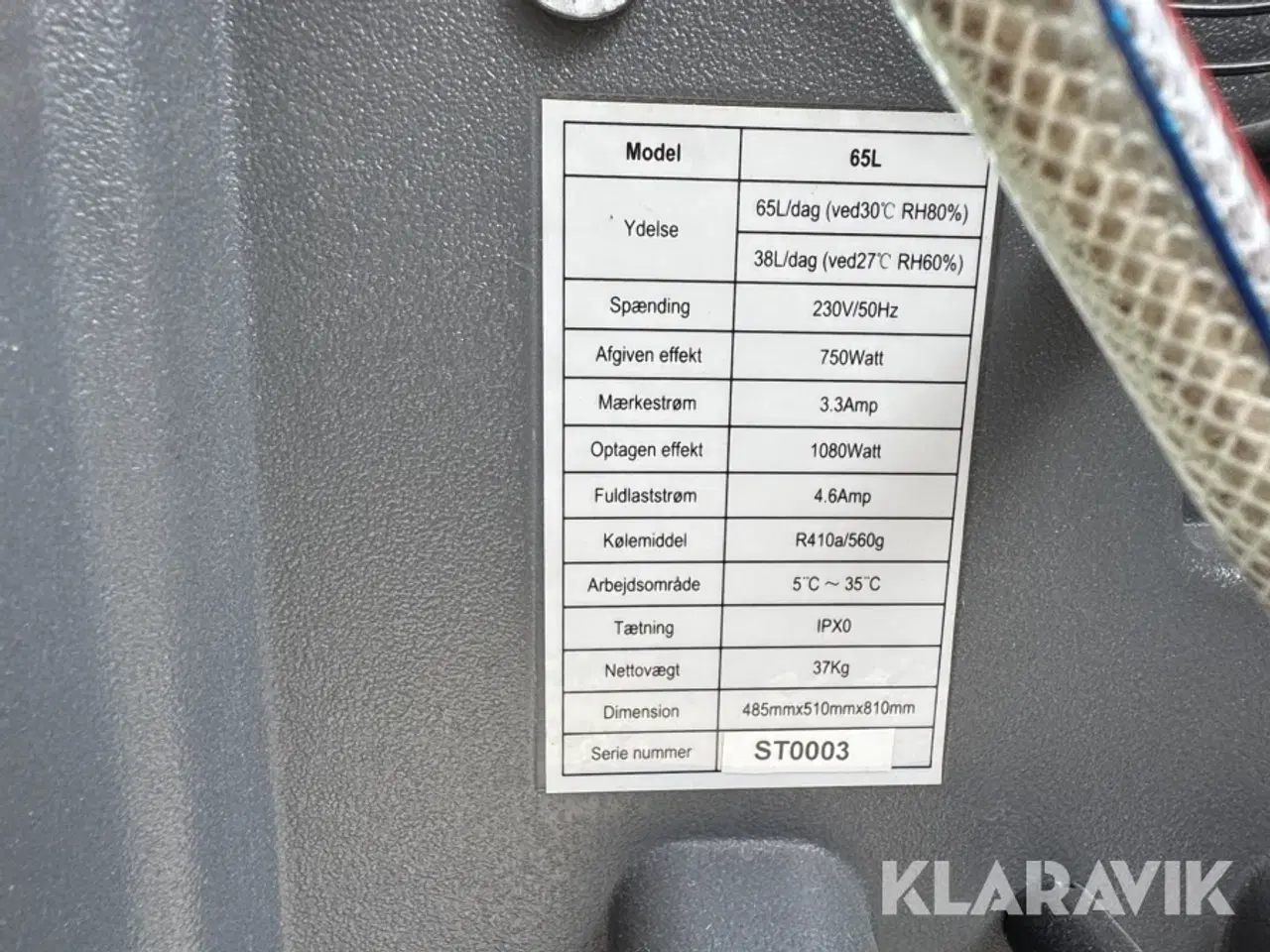 Billede 2 - Affugter Belfor 65L
