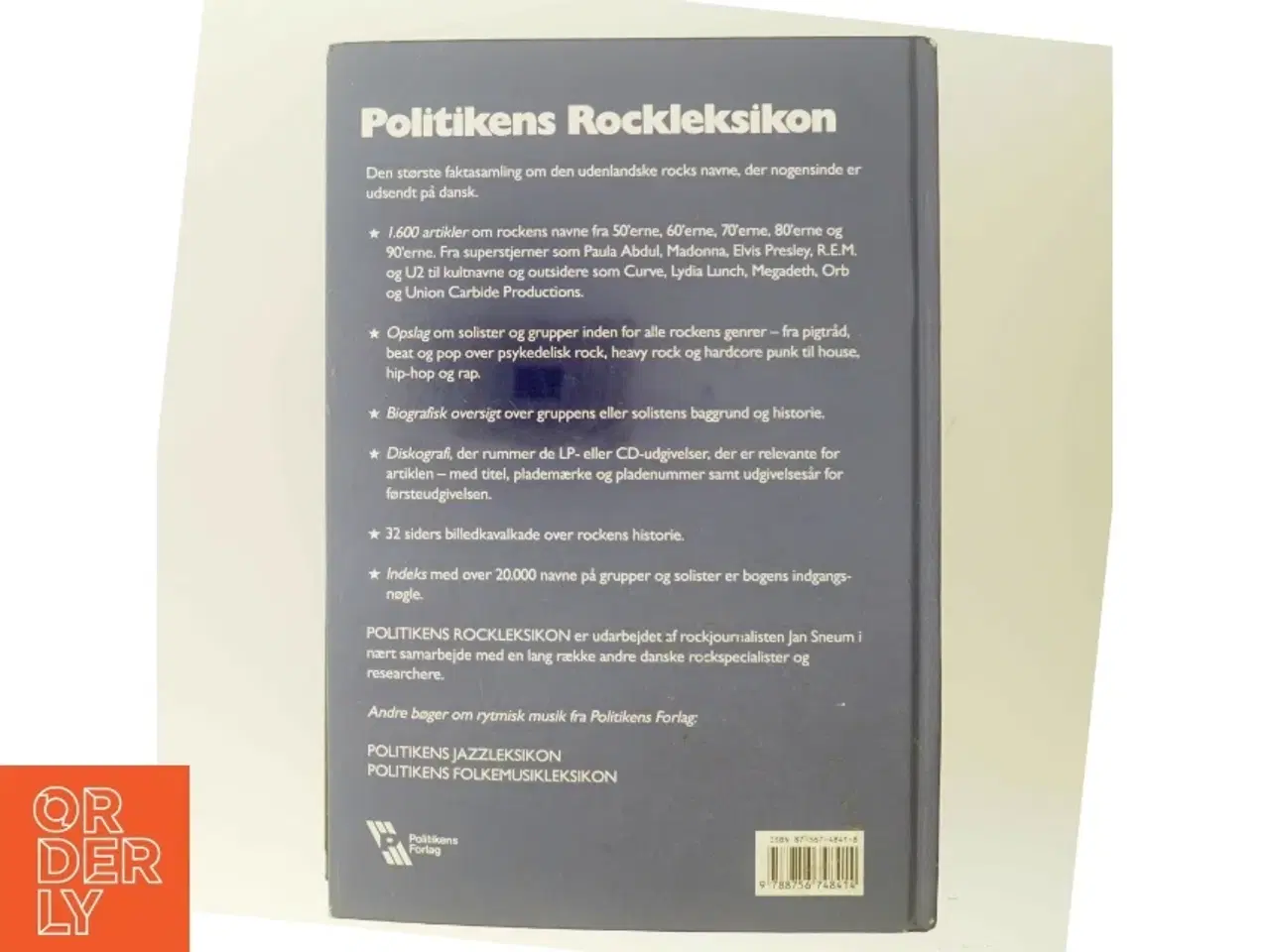 Billede 3 - Politikens rockleksikon : udenlandsk rock gennem 40 år af Jan Sneum (Bog)