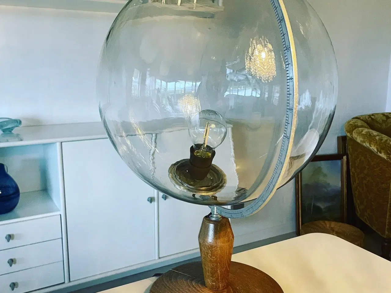 Billede 2 - Gammel globus lampe 