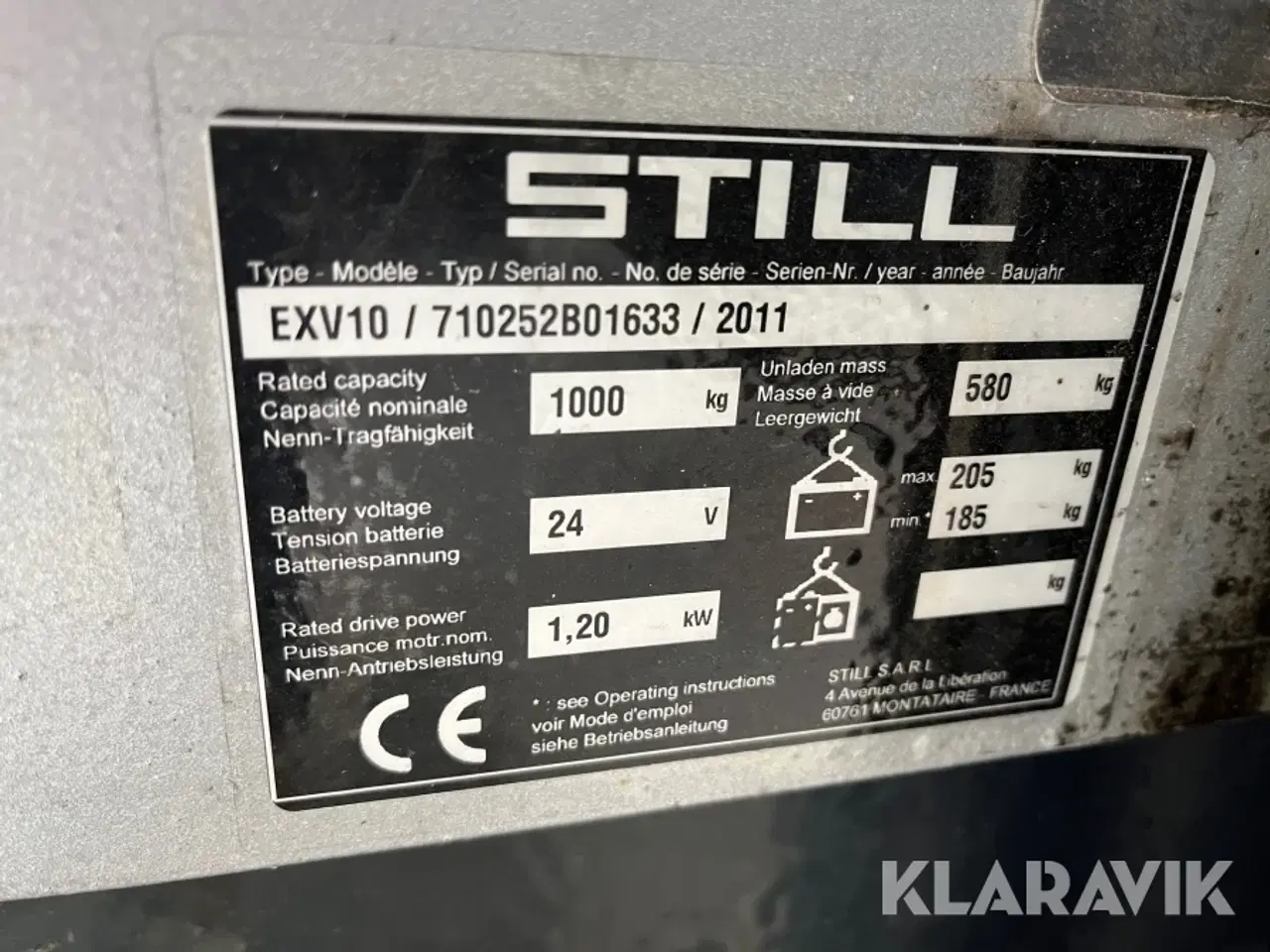 Billede 7 - El-gaffelstabler Still EXV 10 - 1000kg