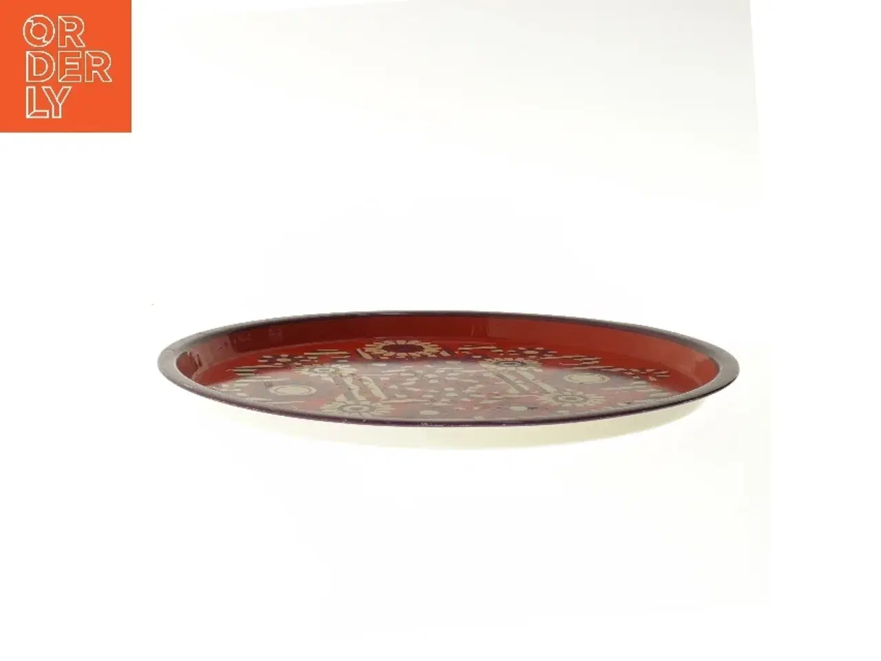 Billede 2 - Dekorativ bakke med blomsterdesign fra Illum (str. Ø 36,5 cm)