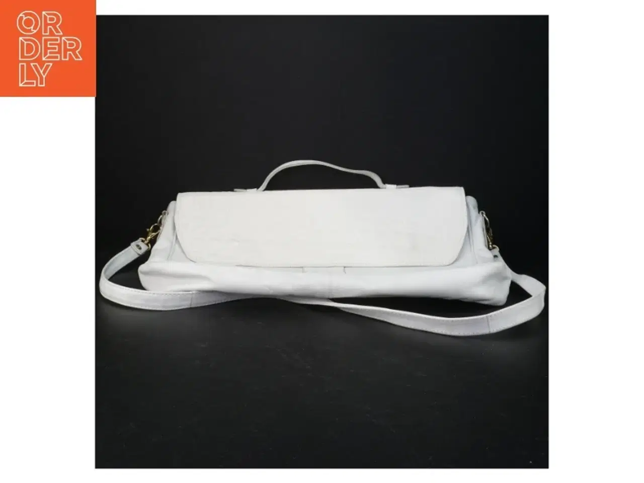 Billede 3 - Hvid skuldertaske (str. 41 x 28 cm)