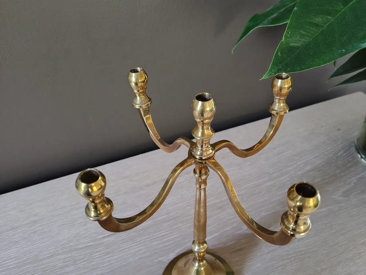 Billede 4 - Flot messing lysestage