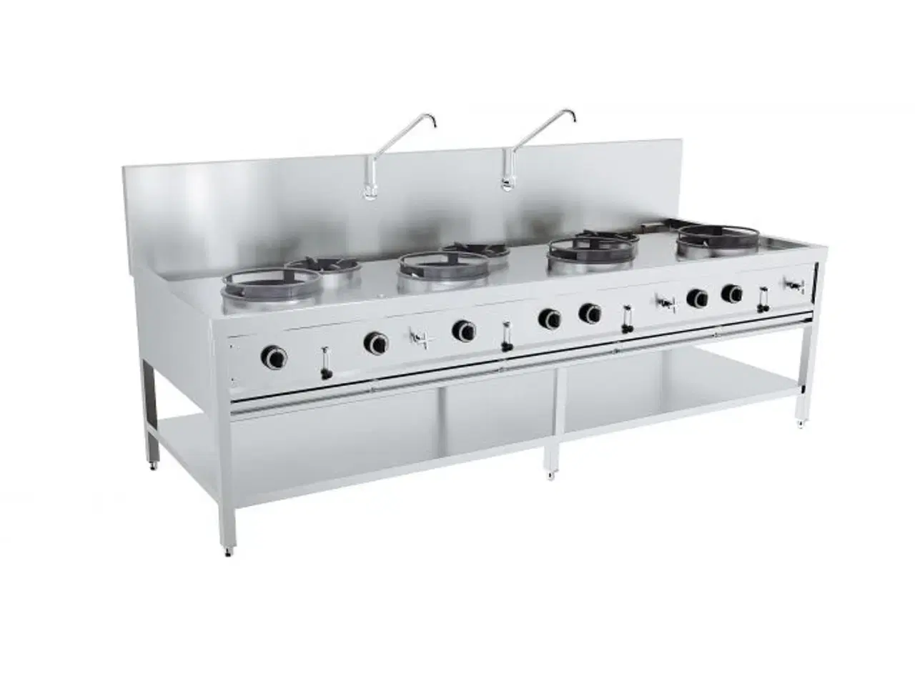 Billede 1 - Wok komfur – gas – 4 x 17 kW + 3 x 9 kW