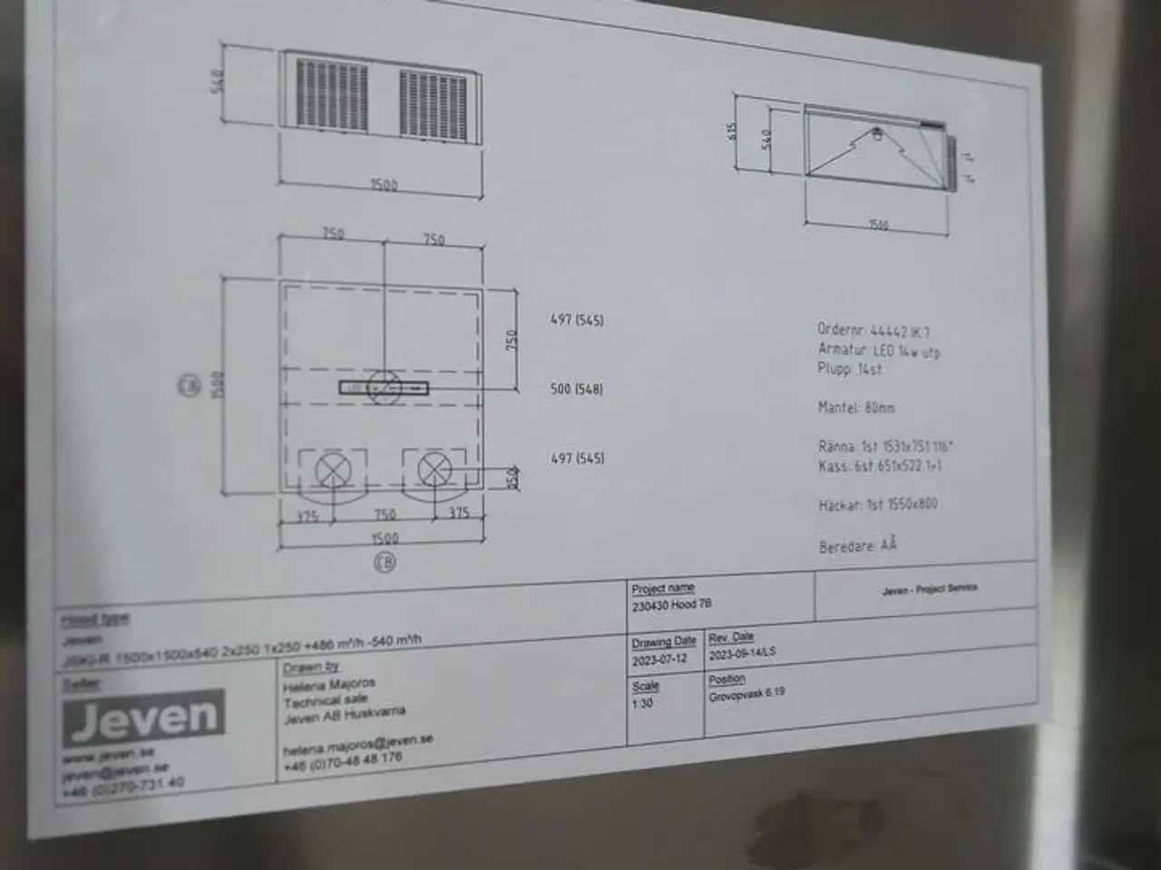 Billede 7 - Jeven Emfang med lys - UBRUGT