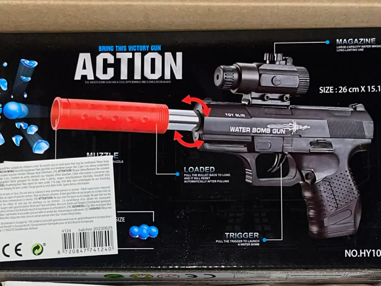 Billede 2 - 🎁 Julegave • HY108-1D Gel Blast Gun • NY i æske🎁