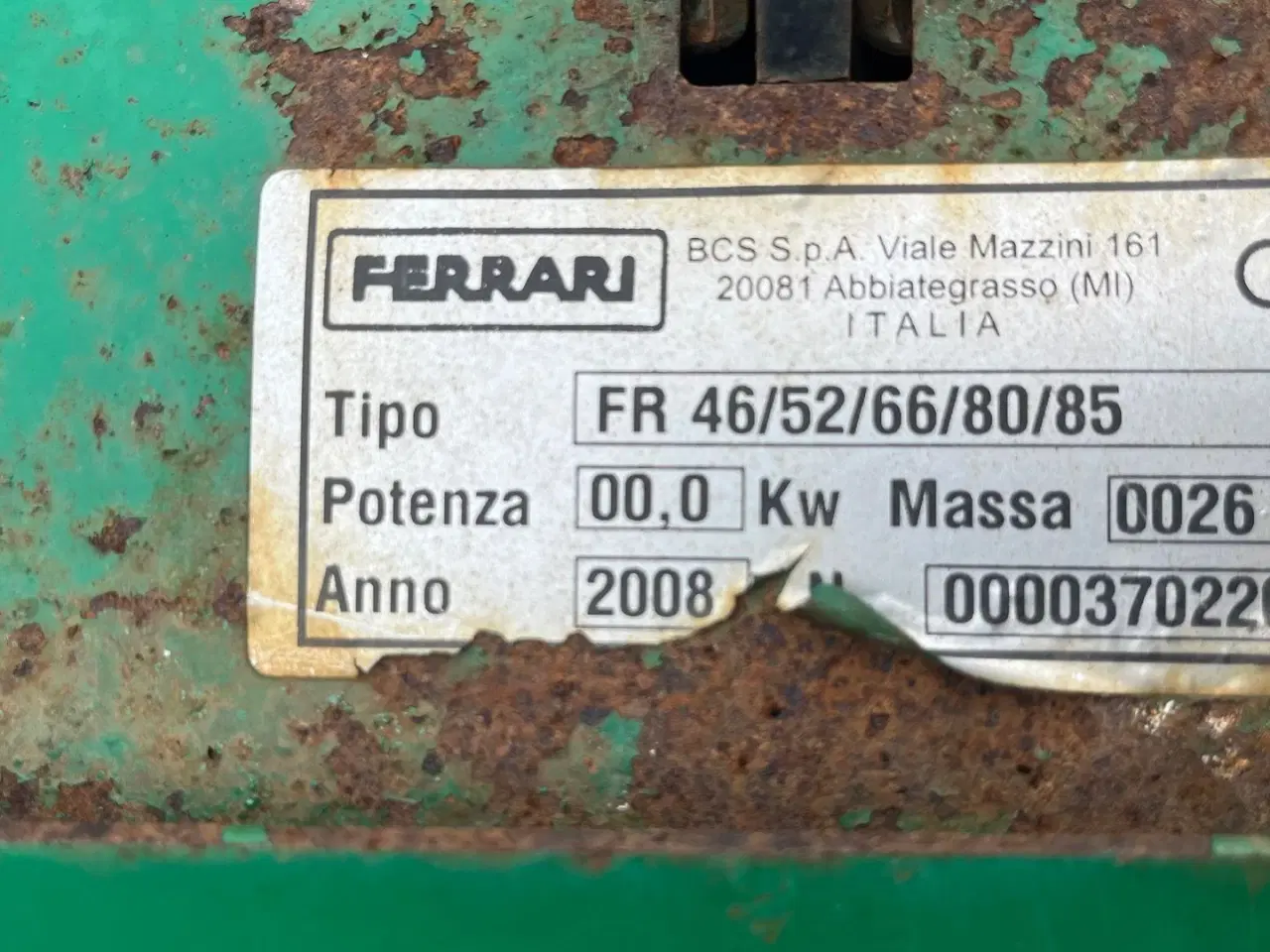 Billede 7 - Ferrari 320 Mek kost og fræser
