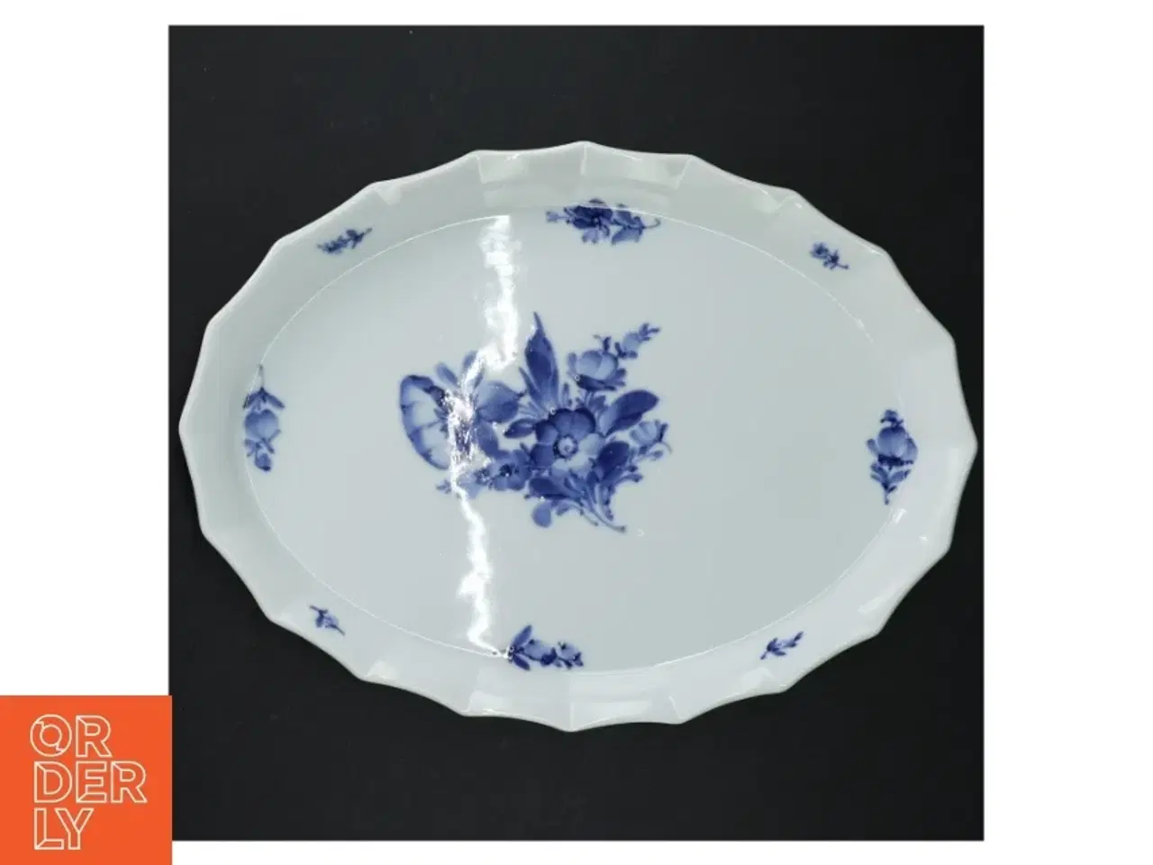 Billede 1 - Blå blomst porcelænsfad fra Royal Copenhagen (str. 29 x 21 cm)