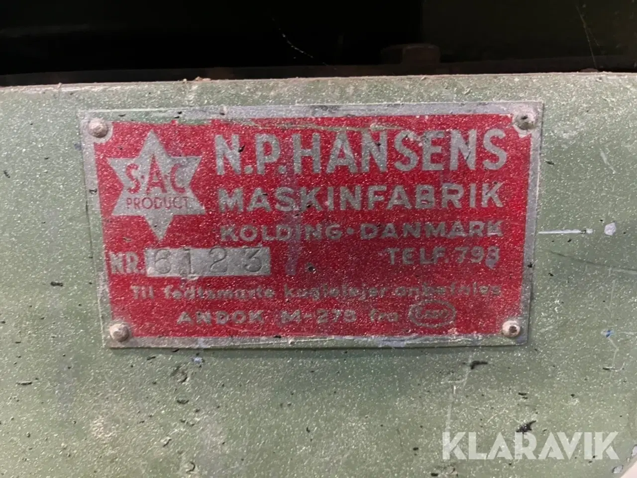 Billede 10 - Afretter/høvl N.P Hansens