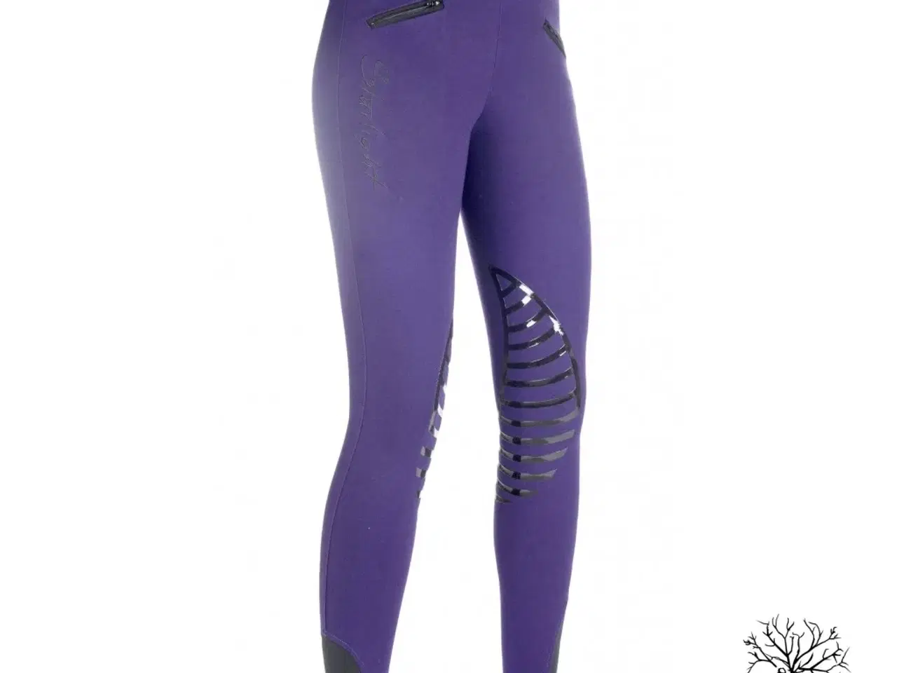 Billede 1 - Ridetights fra HKM i lilla - str 122/128