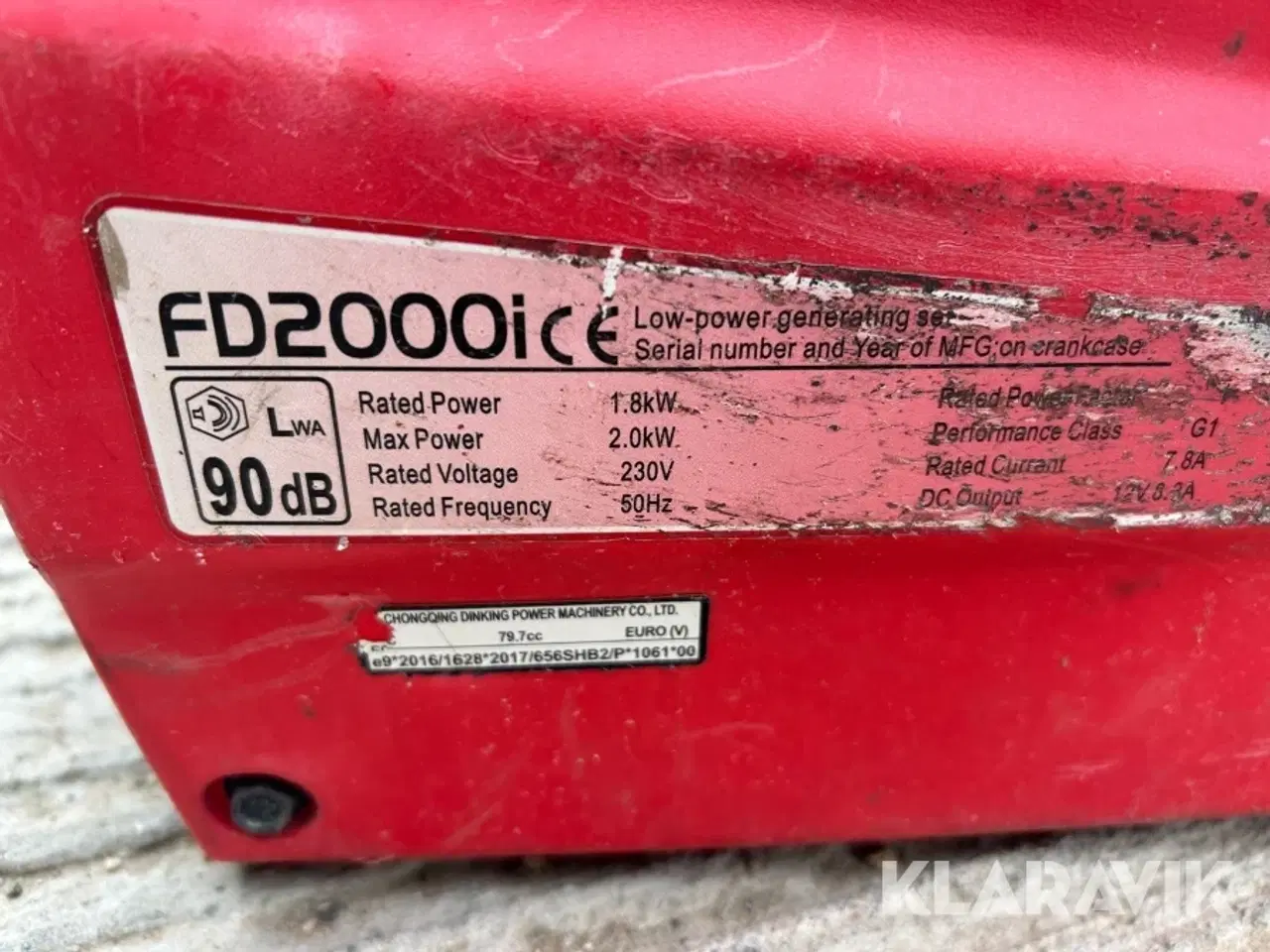 Billede 9 - Generator AL Lift FD2000i