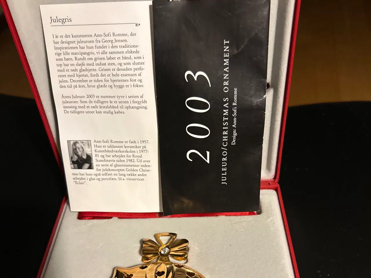Billede 3 - George Jensen uro 2003 julegris  rød æske