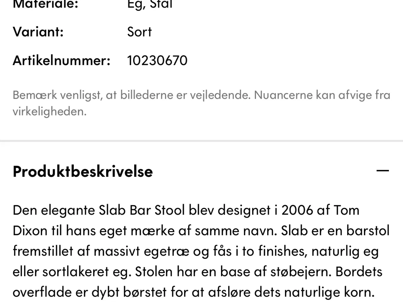 Billede 4 - Tom Dixon barstole 2 stk sort eg