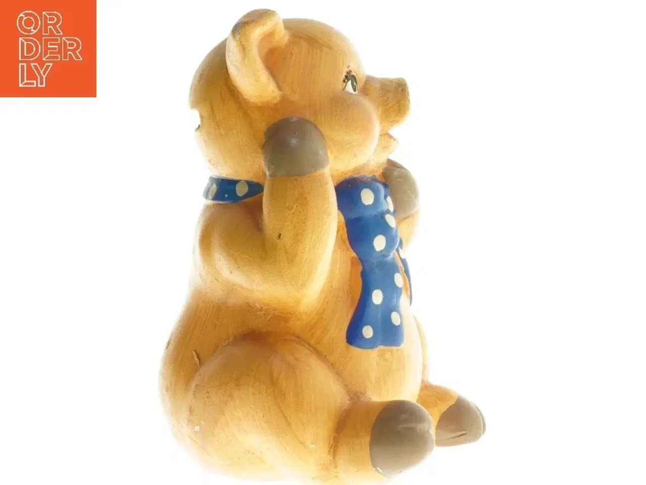 Billede 2 - Sparegris med blå halsbånd (str. 17 cm)