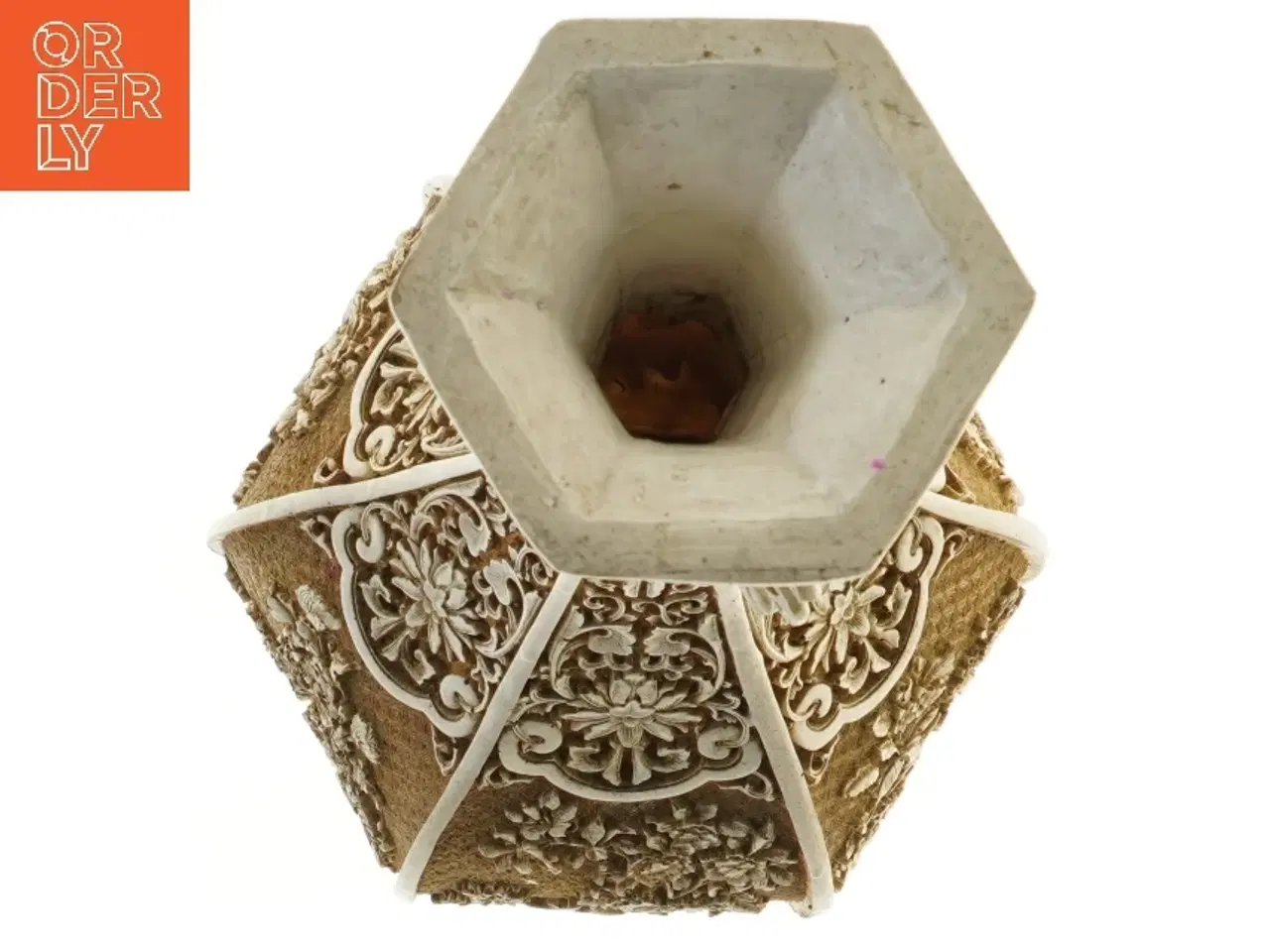 Billede 2 - Dekorativ vase med detaljeret mønster (str. 45 cm)