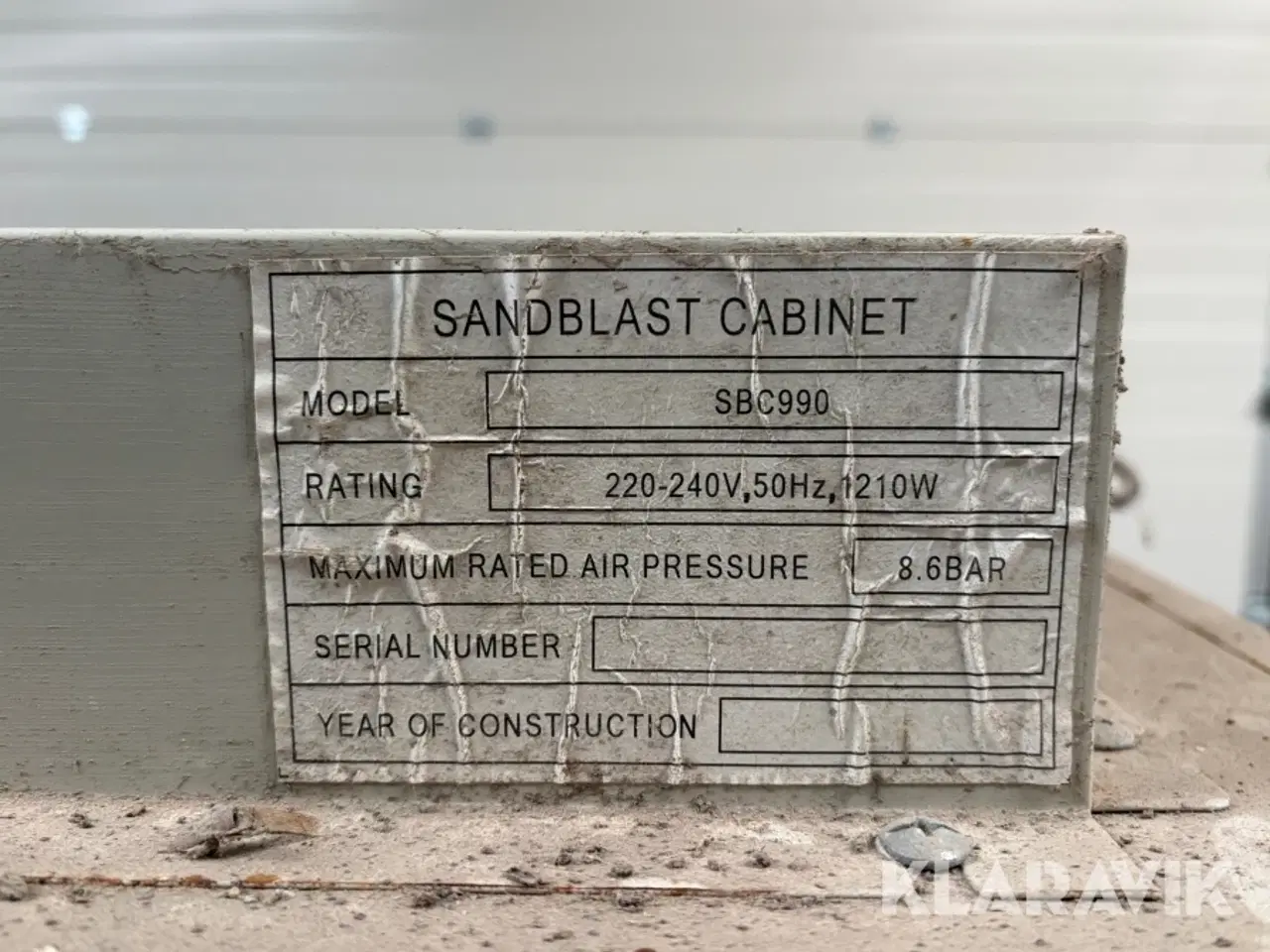 Billede 9 - Sandblæserkabinet Sandblast SBC990