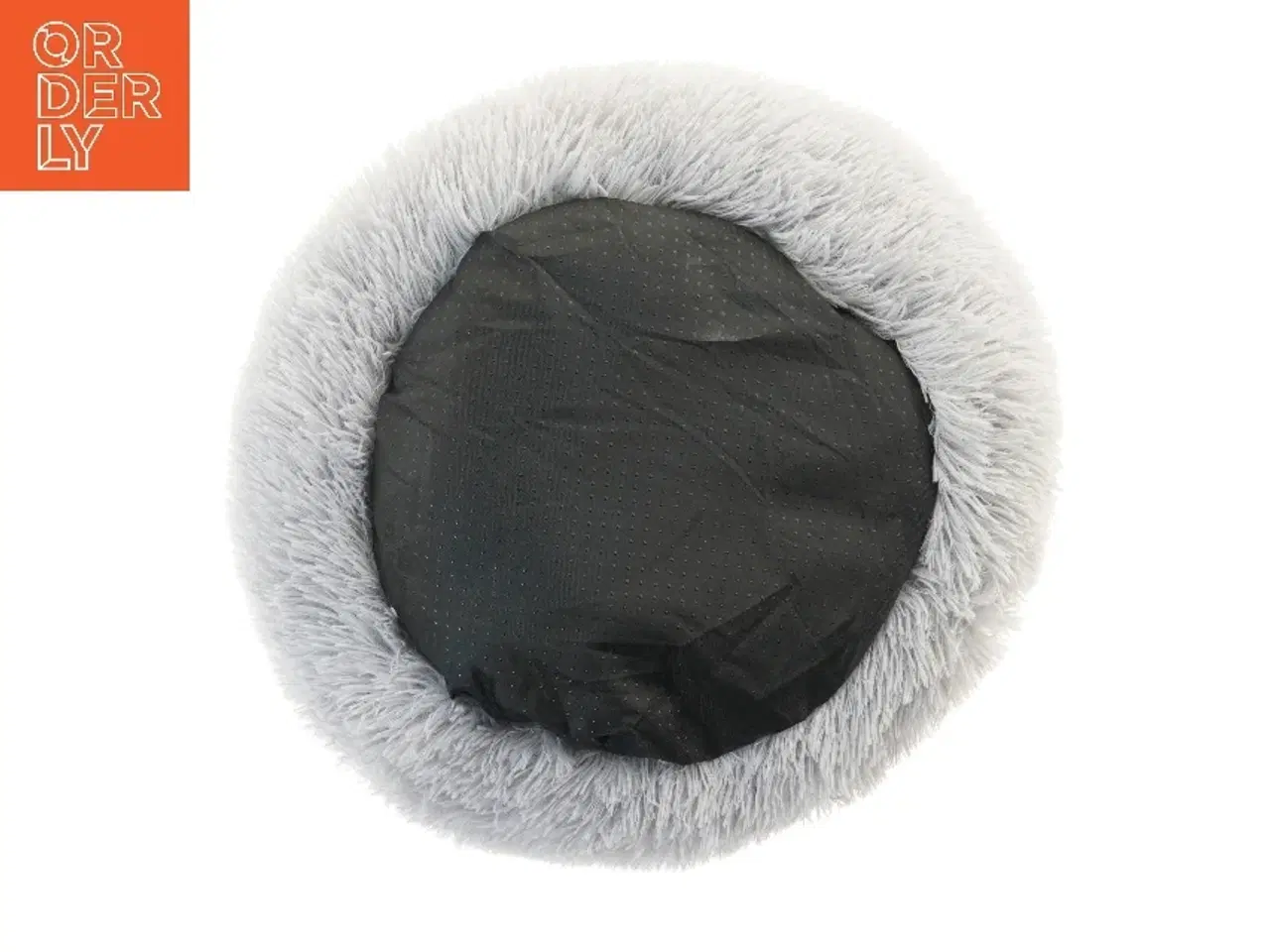 Billede 2 - NY Rund grå plys kæledyrsseng katteseng (str. Ø 56 cm)