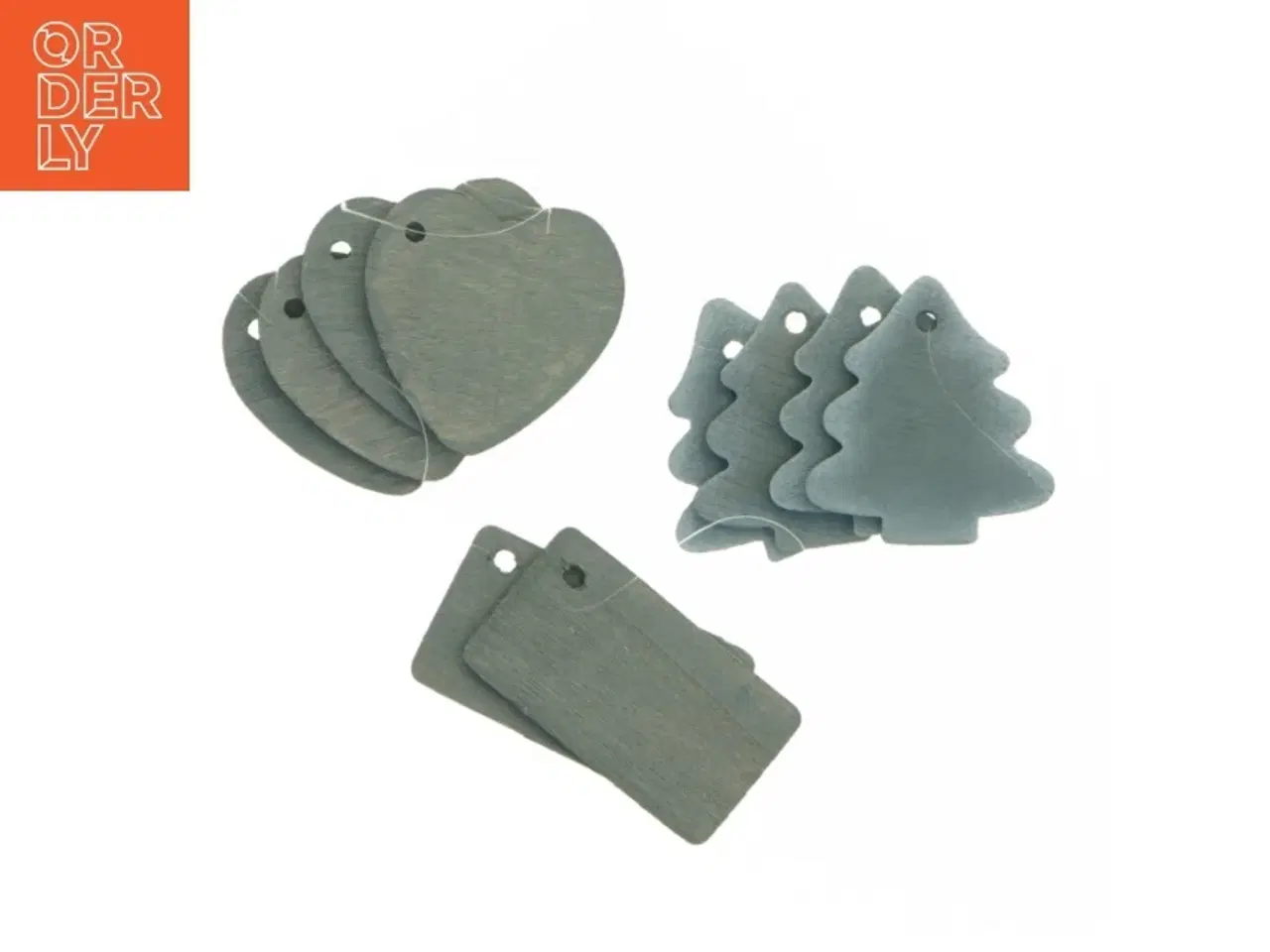 Billede 1 - Junepynt/gavemærker i grøn (str. 7 cm)